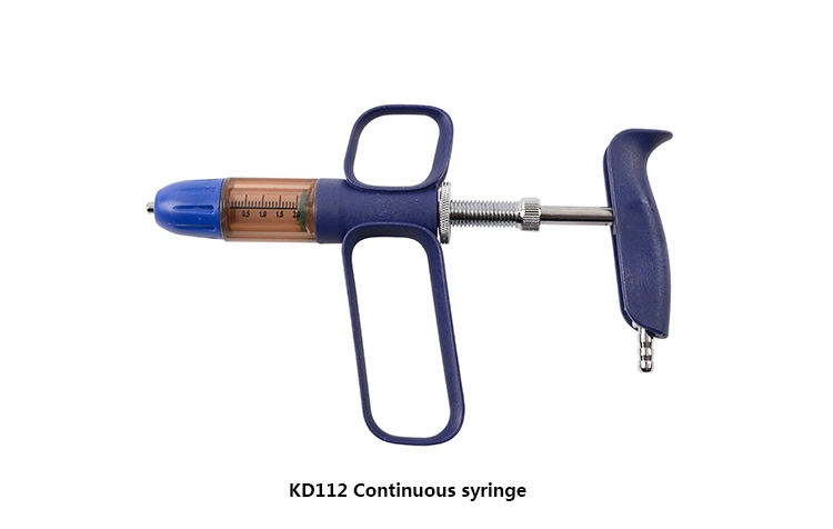for Veterinary Use 2ml Nylon Material Automatic Injector Vaccine Syringe with Adjustable Dosage