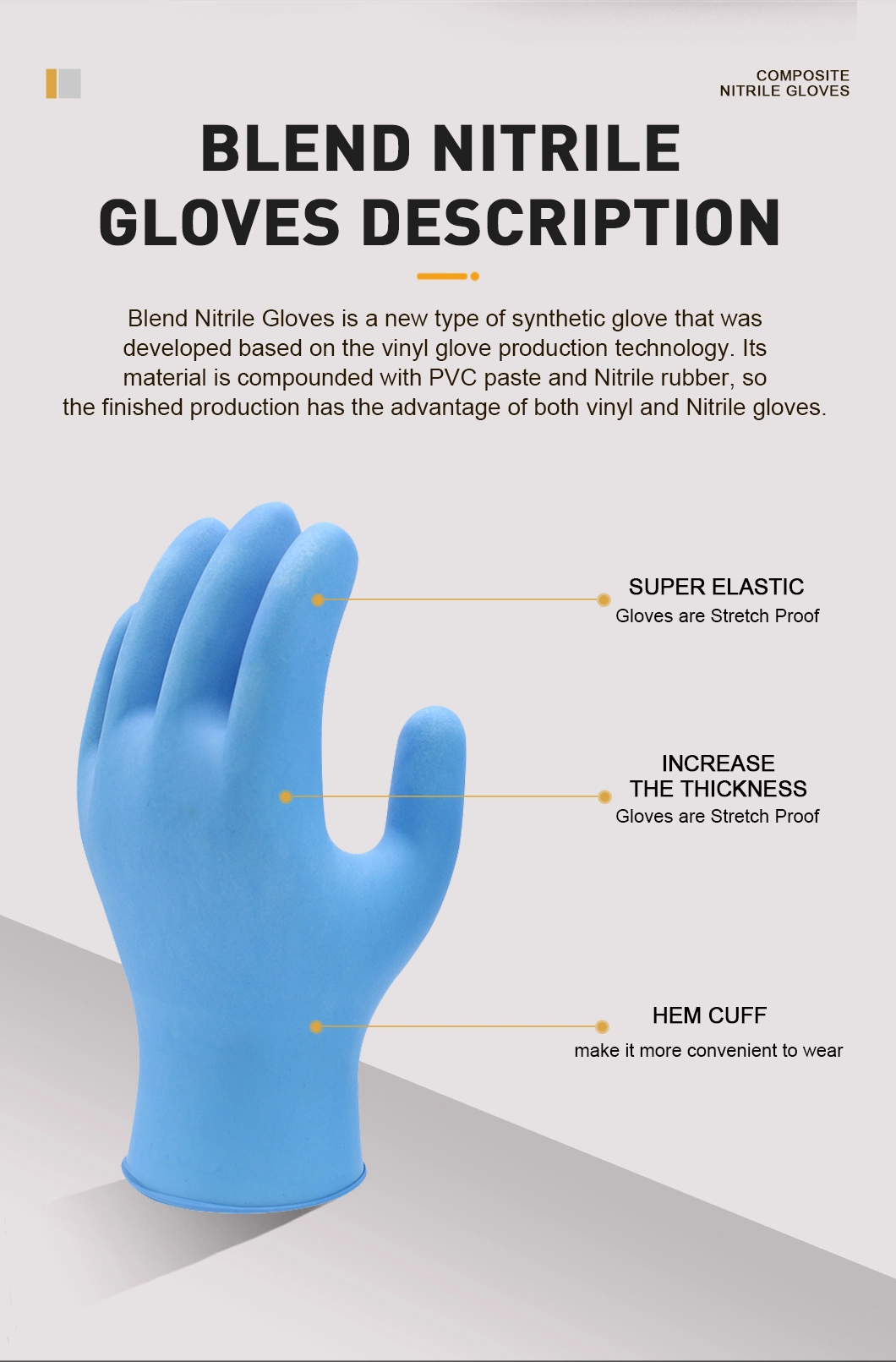 Free Nitrile Black Gloves Anti Acid Gloves Latex for Personal Use Safety Gloves