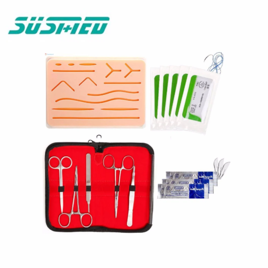 Suture Practice Kit for Medical Surgical Suture Training with Blade