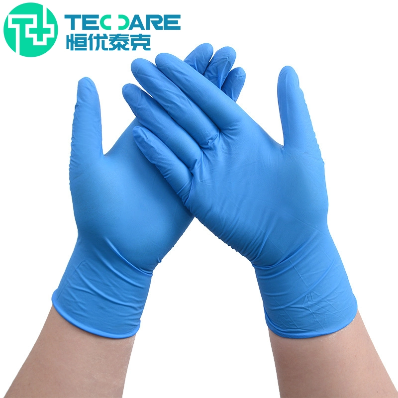 China Wholesale Disposable Safety Protective Powder Free Nitrile Gloves with En374