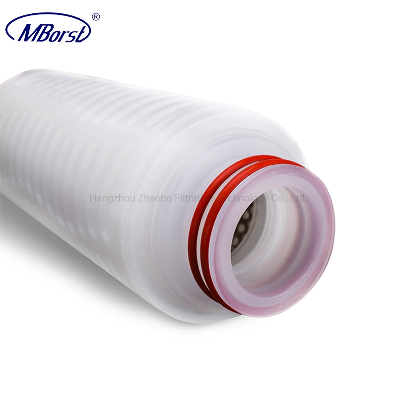 Filter Cartridge OEM Manufacturer 0.1 0.22 0.45 Micron Pes Pleated Cartridge Filter for Medical Industry Food and Beverage Medicine Textile with DOE Flat Cap
