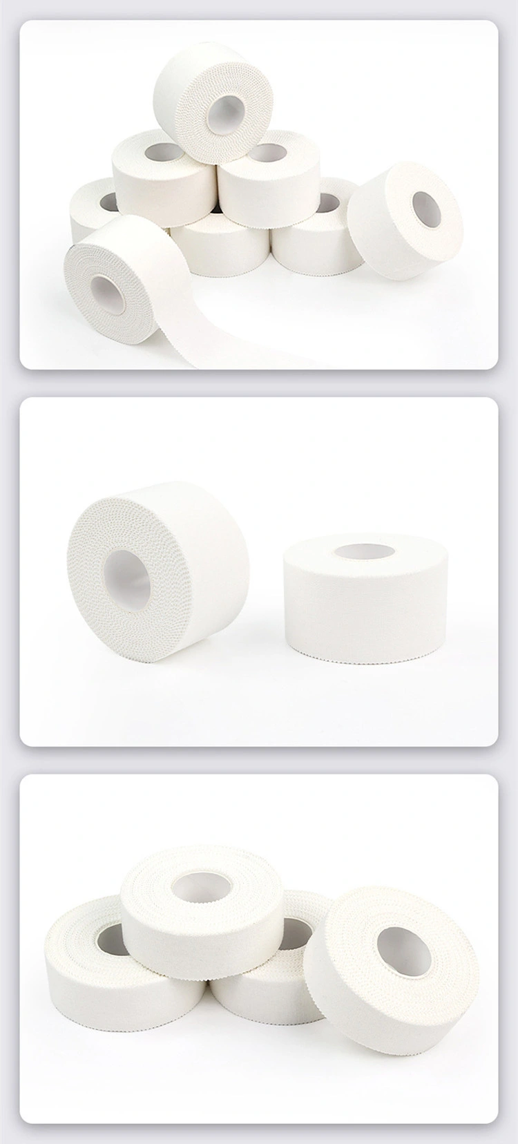 100% Cotton Tapes More Adhesive Bandage White Sports Rigid Tape Muscle Tape Athletic Tape Sport Tape Medical Tape