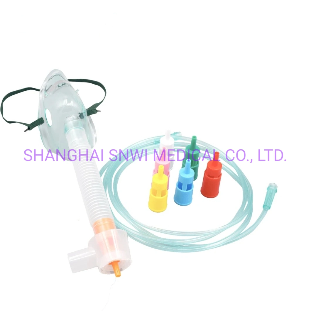 CE ISO Approved Hospital Medical PVC Disposable Oxygen Face Mask/Nebulizer Mask Kit/Venturi Mask/Oxygen Mask with Reservoir Bag
