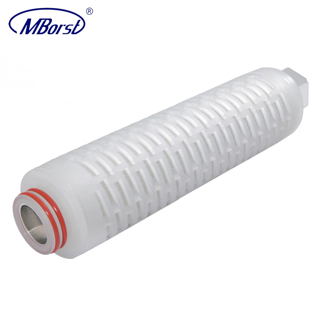 Filter Cartridge OEM Manufacturer 0.1 0.22 0.45 Micron Pes Pleated Cartridge Filter for Medical Industry Food and Beverage Medicine Textile with DOE Flat Cap