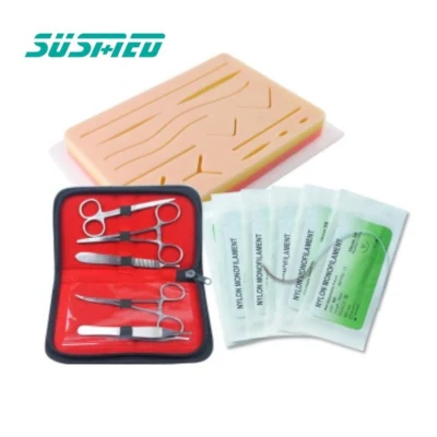 Kit de práctica de sutura para entrenamiento de sutura quirúrgica médica con cuchilla