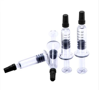 Jeringa de vidrio desechable 1ml 2ml 5ml 10ml Jeringa de vidrio con Luer Lock