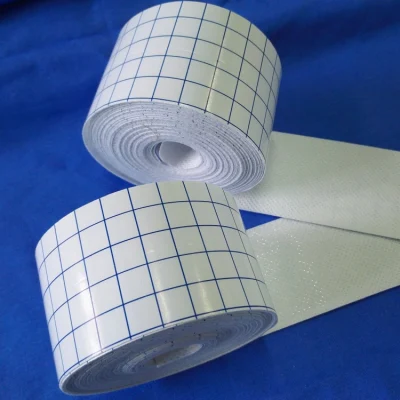 Rollos de cinta de fijación adhesiva no tejida para apósitos quirúrgicos y médicos
