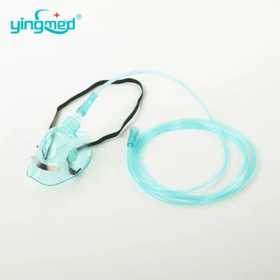 Equipo médico Máscara de oxígeno simple/Máscara de nebulizador/Máscara de RCP/Mascarilla con cojín