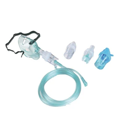 Máscara de nebulizador de oxígeno desechable de uso médico con tubo