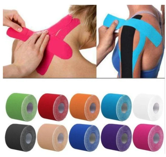 Kintape Cotton Plain Kinisology Tape Sports Tape precortado Kinesiology Tape Muscle Therapy Tape Body Tape Boob Tape Chest Lift Tape 5cmx5m CE ISO FDA