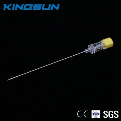 Aguja de anestesia médica desechable/Proveedor de aguja espinal de punta Quincke (22 g 90 mm)